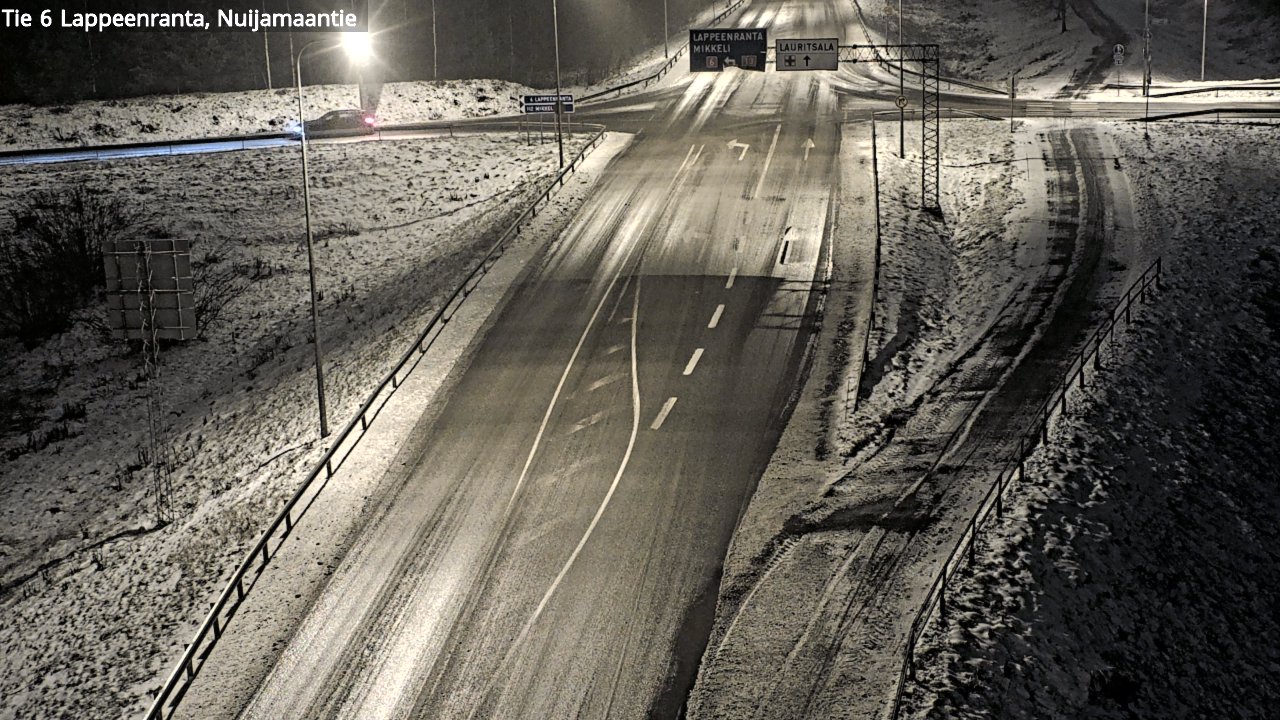 Weather Camera Image Road 6 Lappeenranta, Nuijamaantie, Lappeenranta, Etelä-Karjala