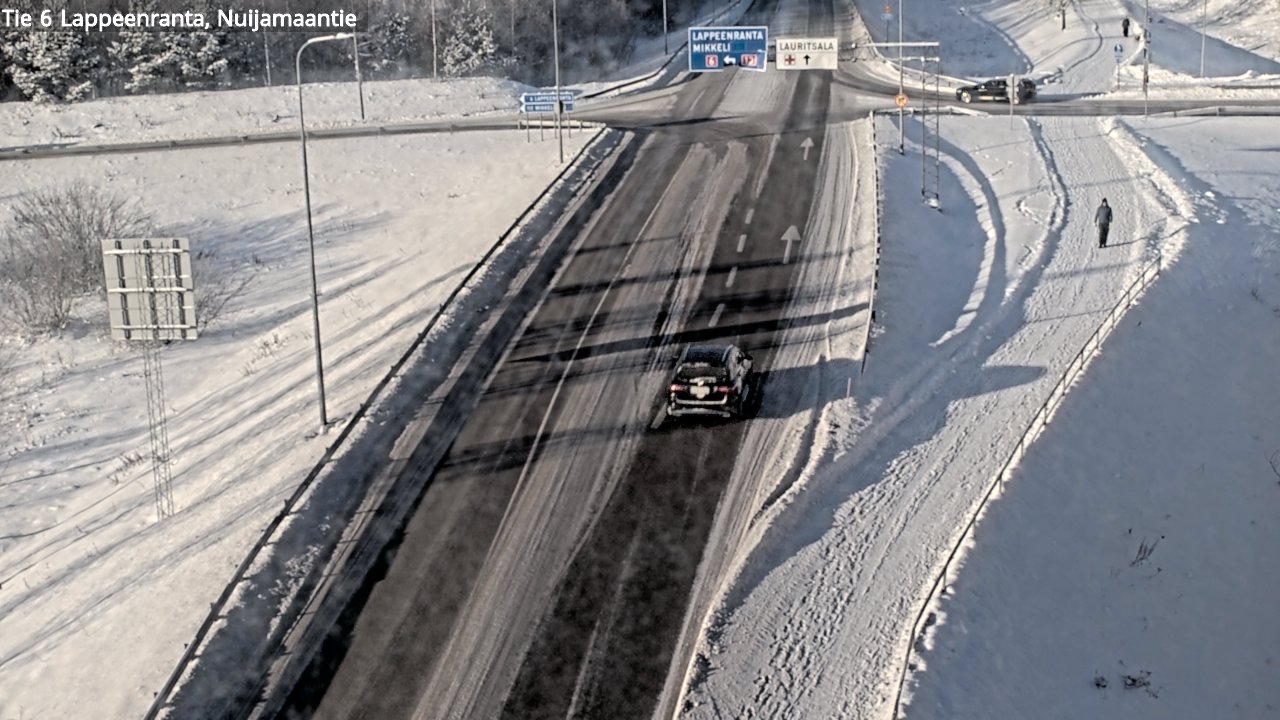 Weather Camera Image Road 6 Lappeenranta, Nuijamaantie, Lappeenranta, Etelä-Karjala