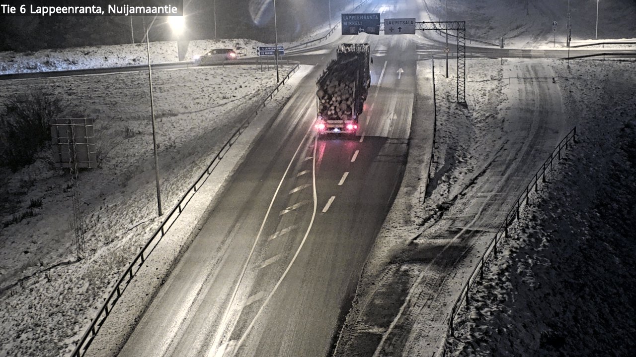 Weather Camera Image Road 6 Lappeenranta, Nuijamaantie, Lappeenranta, Etelä-Karjala