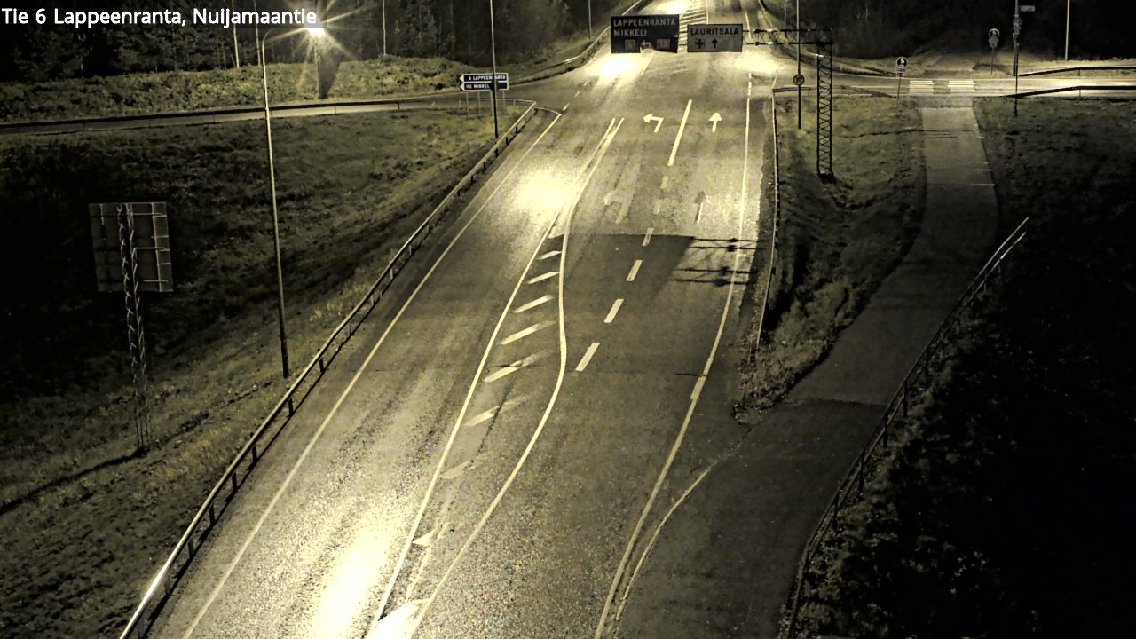 Weather Camera Image Road 6 Lappeenranta, Nuijamaantie, Lappeenranta, Etelä-Karjala