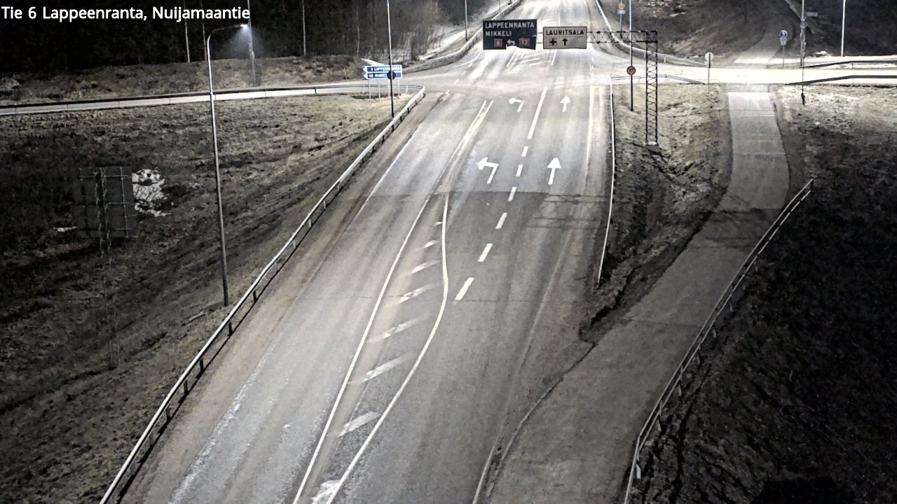 Weather Camera Image Väg 6 Villmanstrand, Nuijamaantie, Lappeenranta, Etelä-Karjala