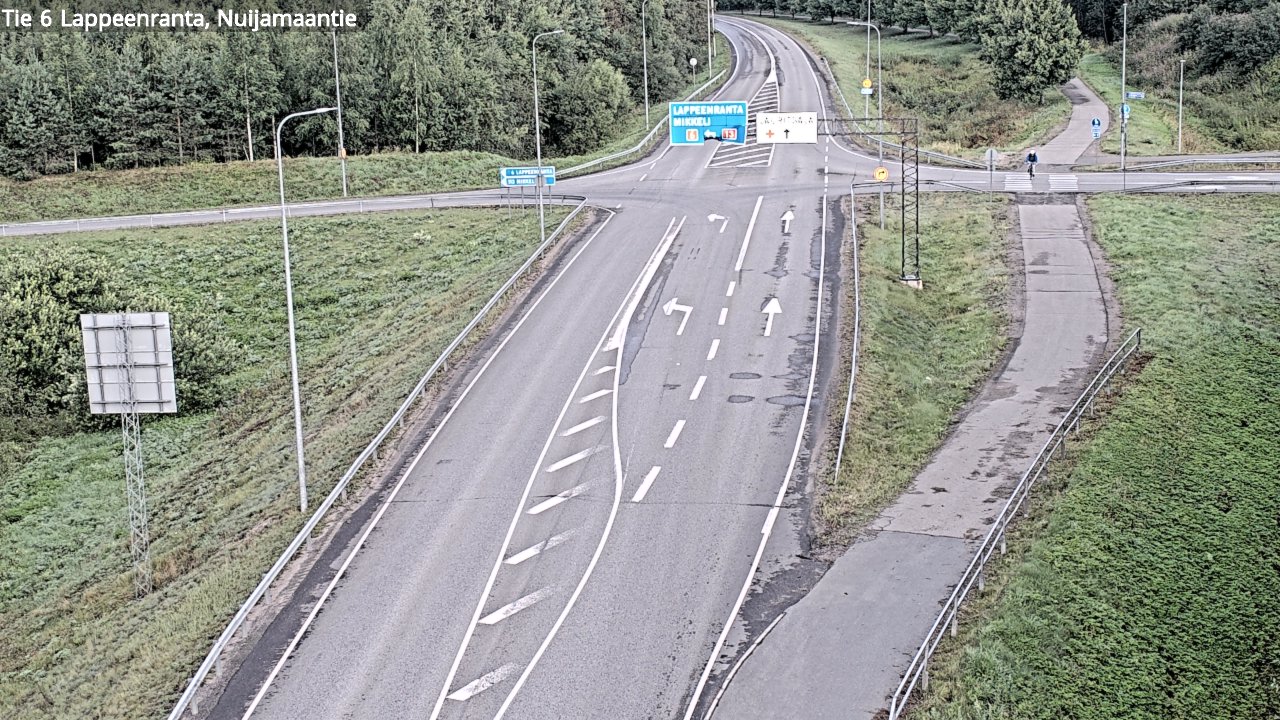 Weather Camera Image Road 6 Lappeenranta, Nuijamaantie, Lappeenranta, Etelä-Karjala