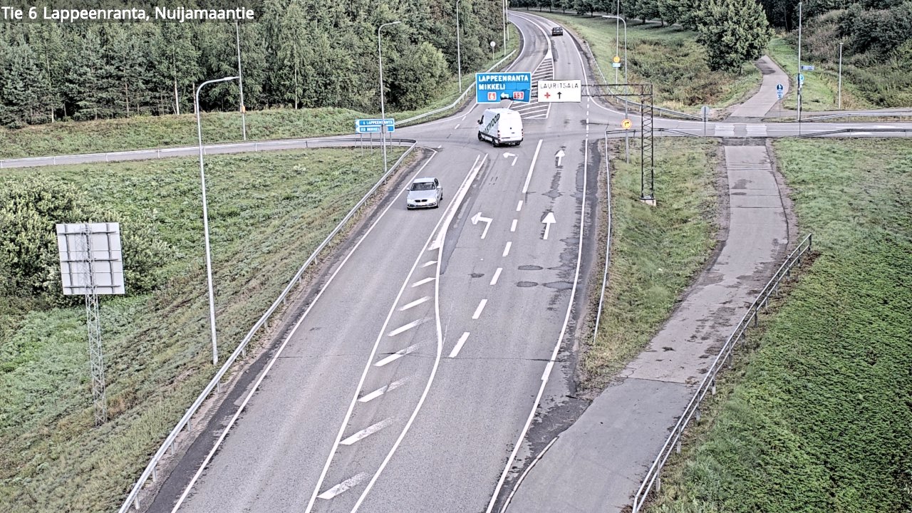 Weather Camera Image Road 6 Lappeenranta, Nuijamaantie, Lappeenranta, Etelä-Karjala