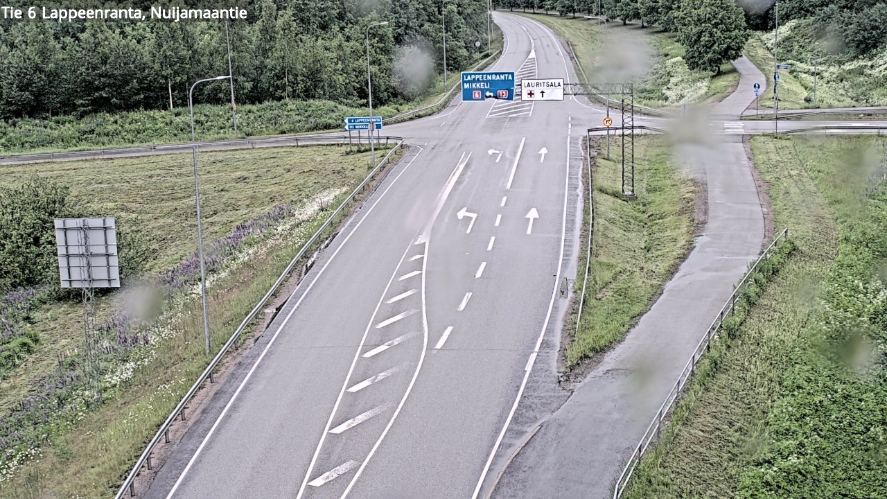 Weather Camera Image Road 6 Lappeenranta, Nuijamaantie, Lappeenranta, Etelä-Karjala
