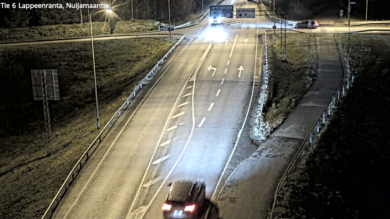 Weather Camera Image Väg 6 Villmanstrand, Nuijamaantie, Lappeenranta, Etelä-Karjala
