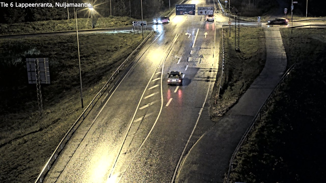 Weather Camera Image Road 6 Lappeenranta, Nuijamaantie, Lappeenranta, Etelä-Karjala
