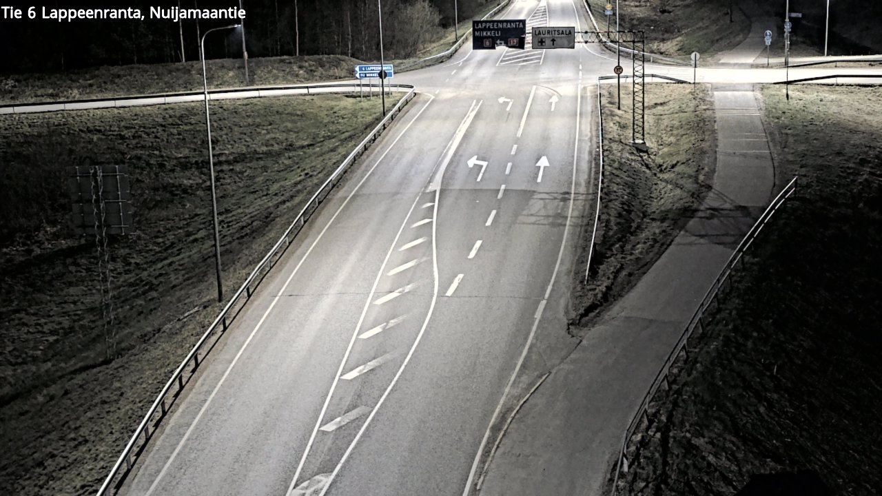 Weather Camera Image Road 6 Lappeenranta, Nuijamaantie, Lappeenranta, Etelä-Karjala