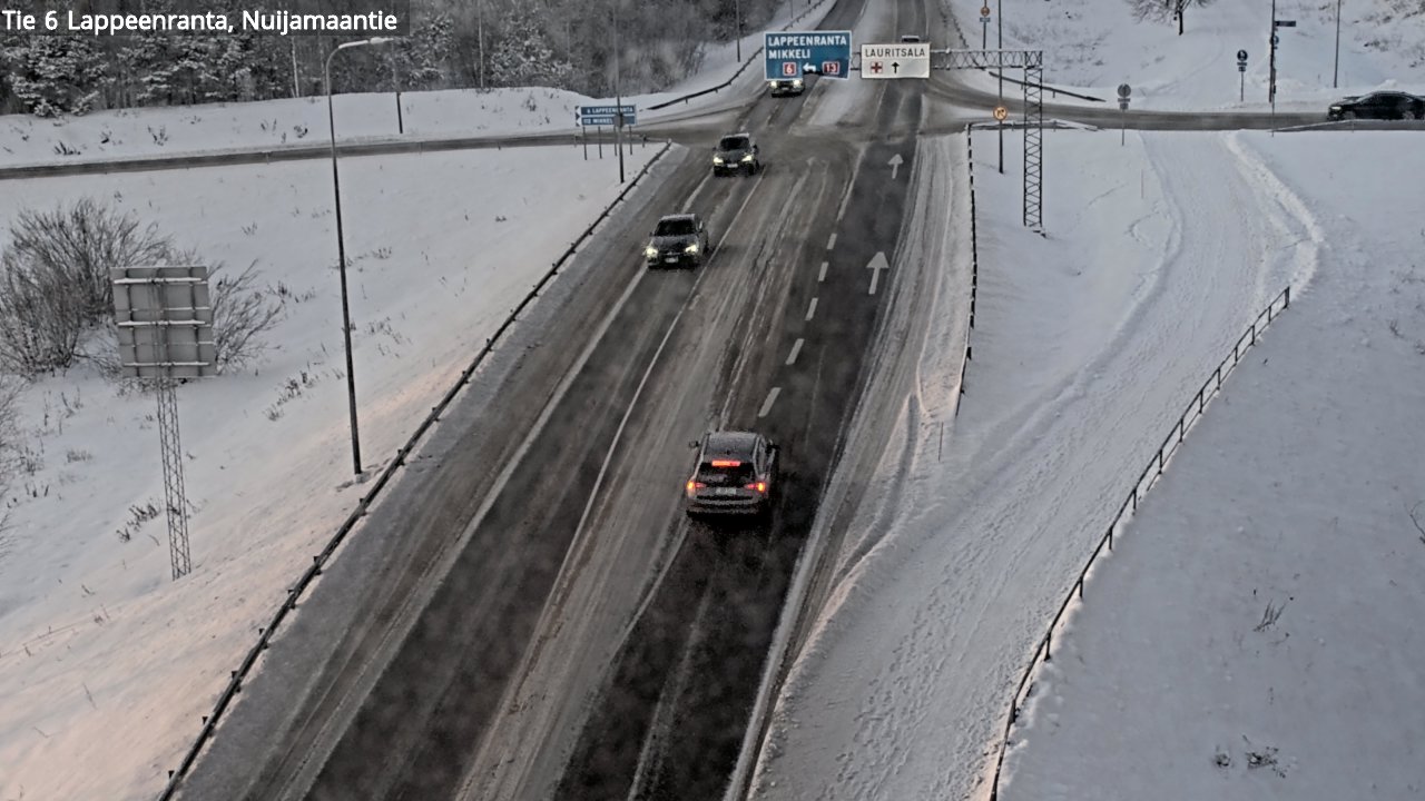 Weather Camera Image Road 6 Lappeenranta, Nuijamaantie, Lappeenranta, Etelä-Karjala