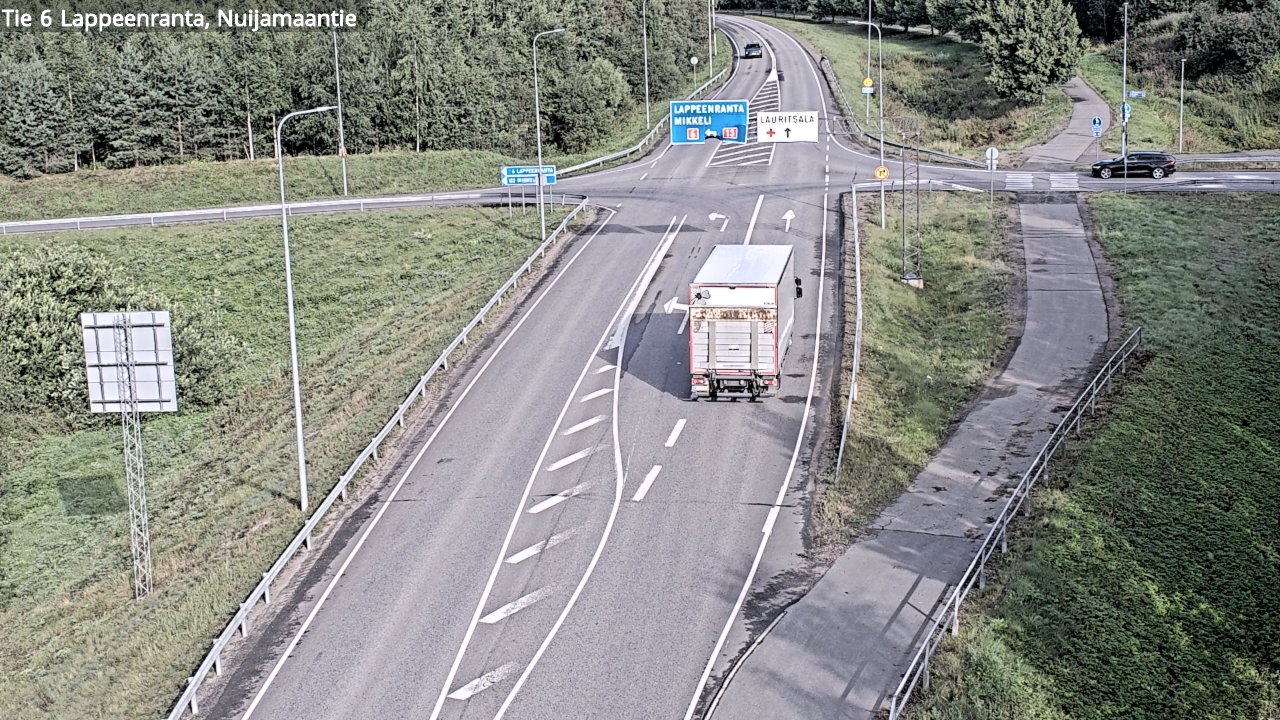 Weather Camera Image Road 6 Lappeenranta, Nuijamaantie, Lappeenranta, Etelä-Karjala