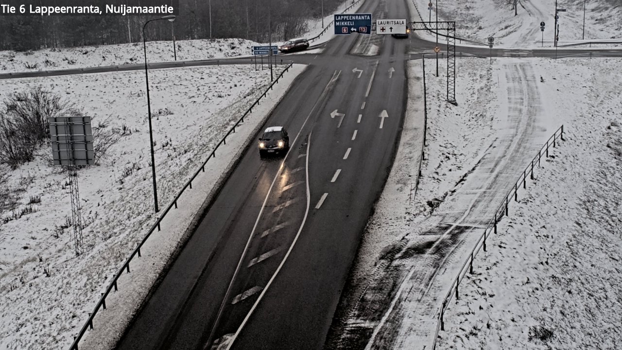 Weather Camera Image Road 6 Lappeenranta, Nuijamaantie, Lappeenranta, Etelä-Karjala