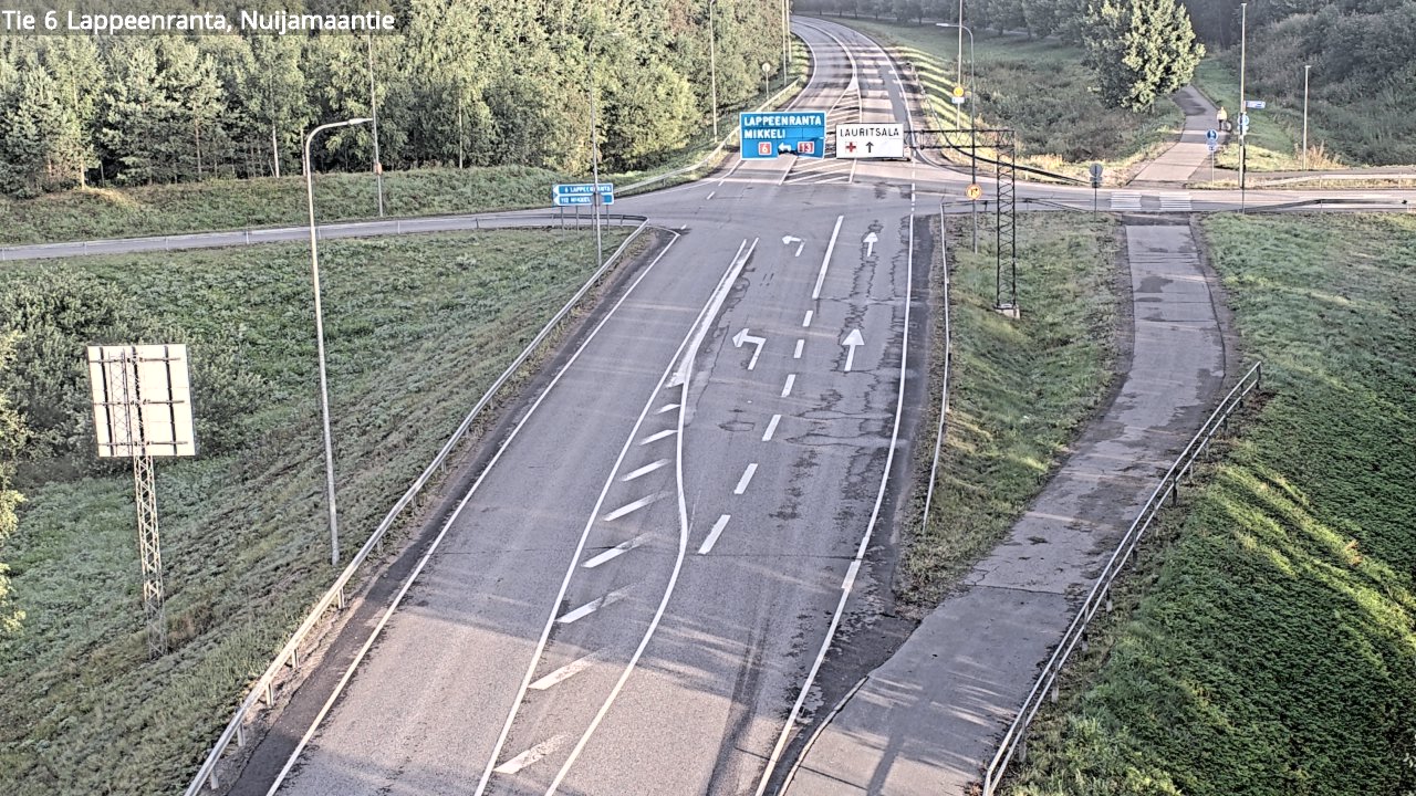 Weather Camera Image Road 6 Lappeenranta, Nuijamaantie, Lappeenranta, Etelä-Karjala