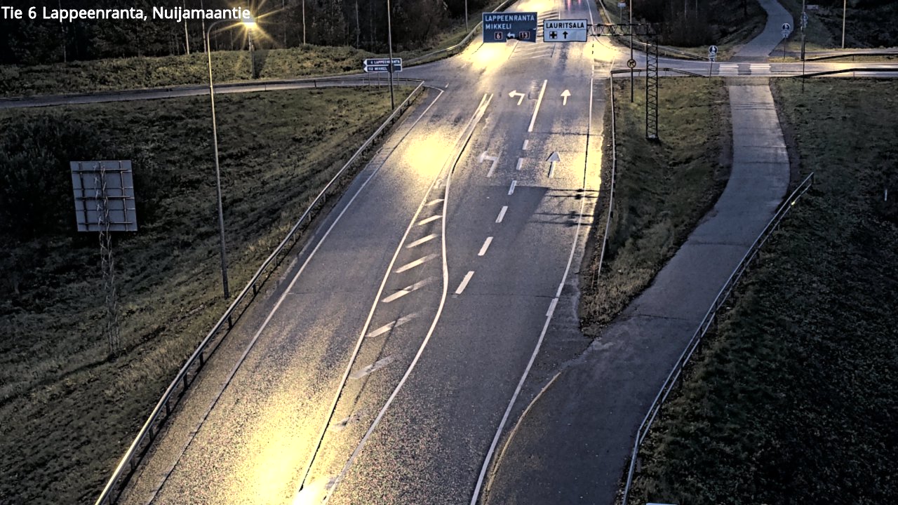 Weather Camera Image Road 6 Lappeenranta, Nuijamaantie, Lappeenranta, Etelä-Karjala