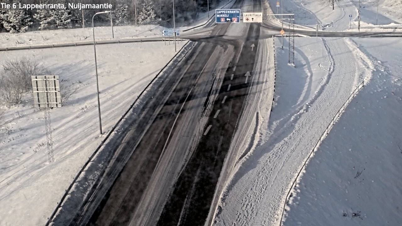 Weather Camera Image Road 6 Lappeenranta, Nuijamaantie, Lappeenranta, Etelä-Karjala