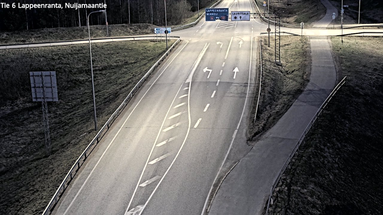 Weather Camera Image Road 6 Lappeenranta, Nuijamaantie, Lappeenranta, Etelä-Karjala