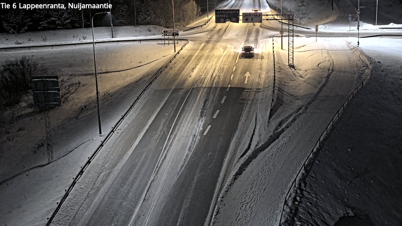 Weather Camera Image Väg 6 Villmanstrand, Nuijamaantie, Lappeenranta, Etelä-Karjala