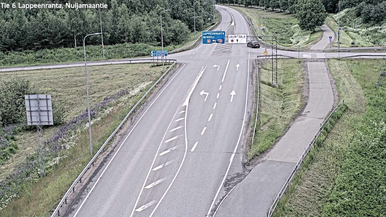 Weather Camera Image Road 6 Lappeenranta, Nuijamaantie, Lappeenranta, Etelä-Karjala