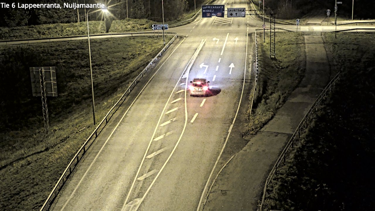 Weather Camera Image Väg 6 Villmanstrand, Nuijamaantie, Lappeenranta, Etelä-Karjala