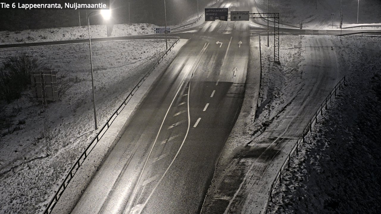 Weather Camera Image Road 6 Lappeenranta, Nuijamaantie, Lappeenranta, Etelä-Karjala