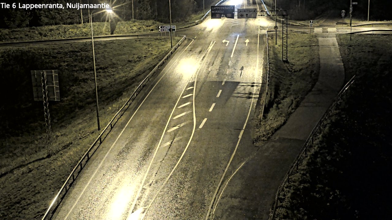 Weather Camera Image Road 6 Lappeenranta, Nuijamaantie, Lappeenranta, Etelä-Karjala