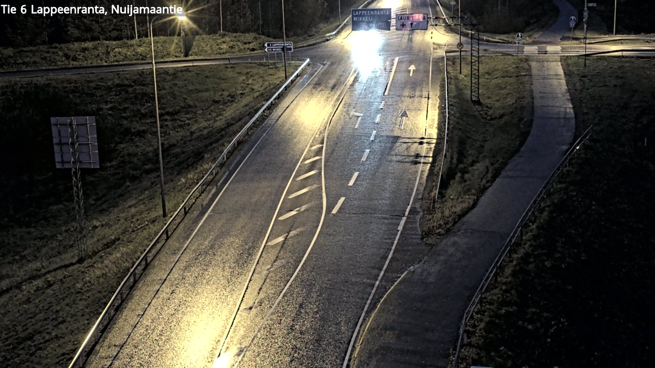 Weather Camera Image Road 6 Lappeenranta, Nuijamaantie, Lappeenranta, Etelä-Karjala