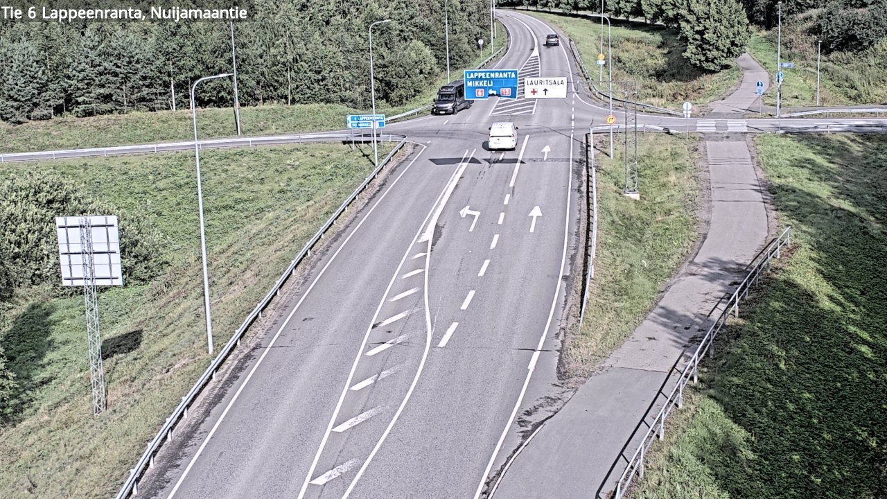 Weather Camera Image Road 6 Lappeenranta, Nuijamaantie, Lappeenranta, Etelä-Karjala
