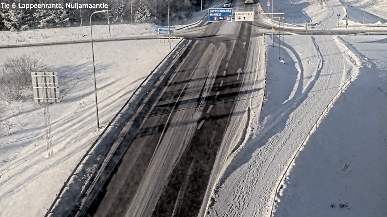 Weather Camera Image Road 6 Lappeenranta, Nuijamaantie, Lappeenranta, Etelä-Karjala