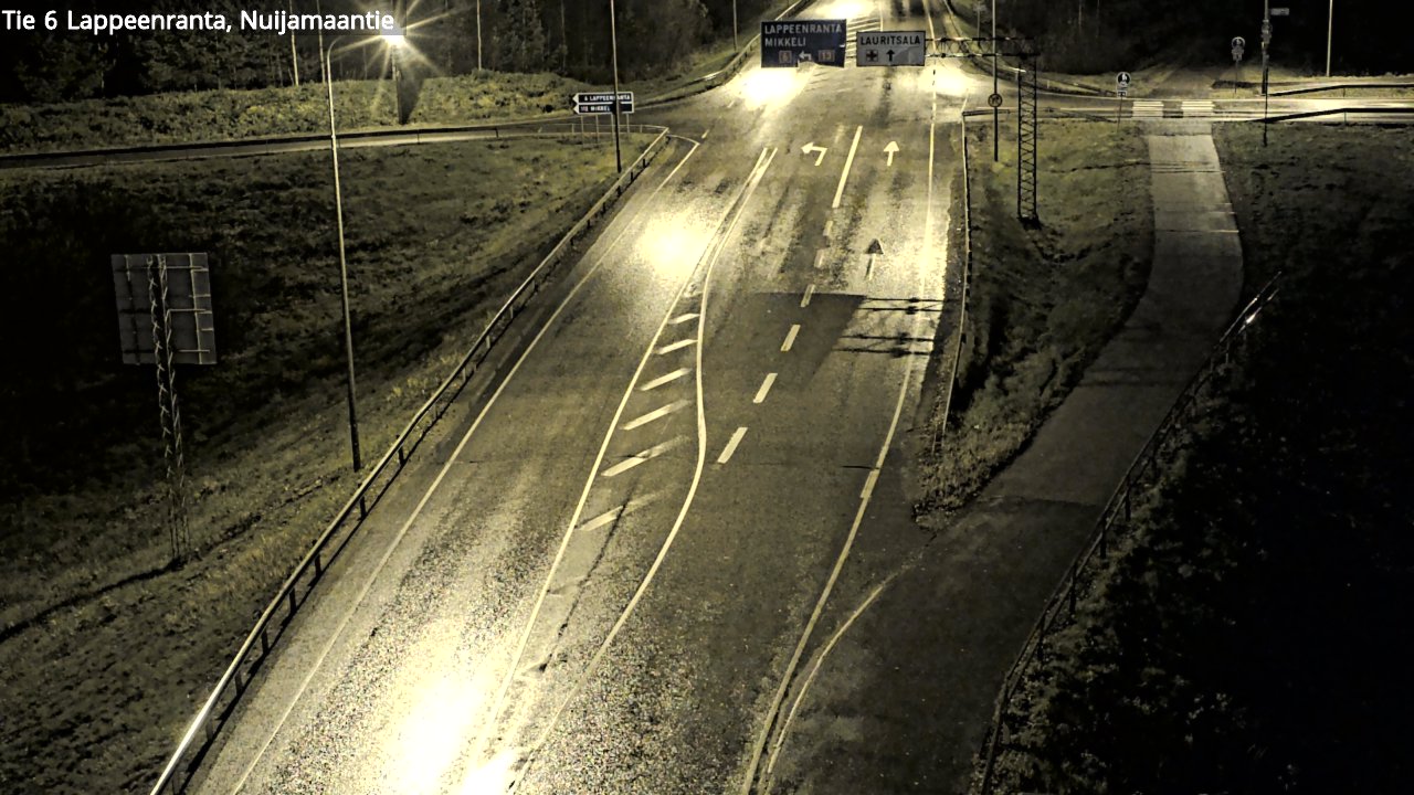 Weather Camera Image Road 6 Lappeenranta, Nuijamaantie, Lappeenranta, Etelä-Karjala