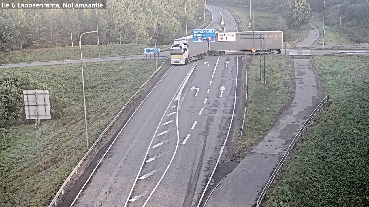 Weather Camera Image Road 6 Lappeenranta, Nuijamaantie, Lappeenranta, Etelä-Karjala
