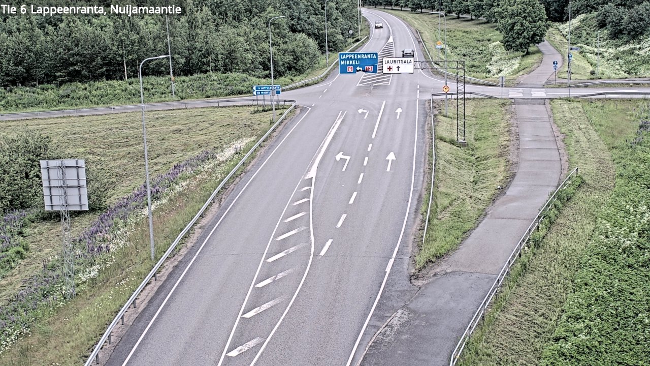 Weather Camera Image Road 6 Lappeenranta, Nuijamaantie, Lappeenranta, Etelä-Karjala