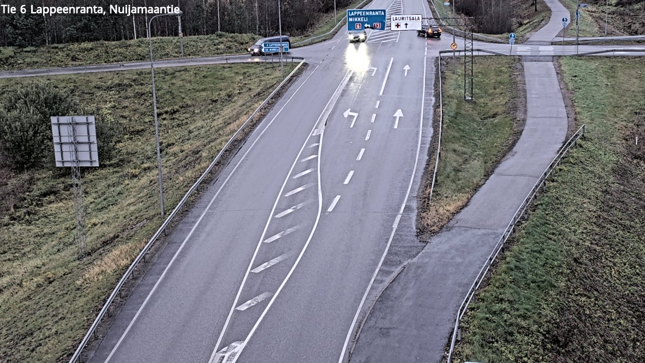 Weather Camera Image Road 6 Lappeenranta, Nuijamaantie, Lappeenranta, Etelä-Karjala