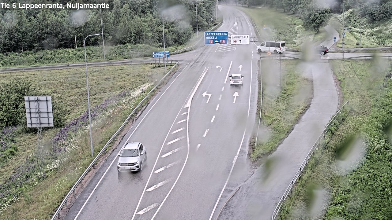 Weather Camera Image Road 6 Lappeenranta, Nuijamaantie, Lappeenranta, Etelä-Karjala