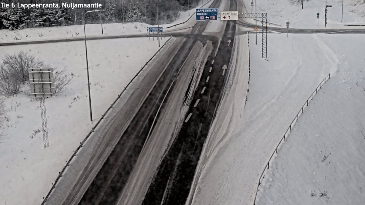 Weather Camera Image Road 6 Lappeenranta, Nuijamaantie, Lappeenranta, Etelä-Karjala