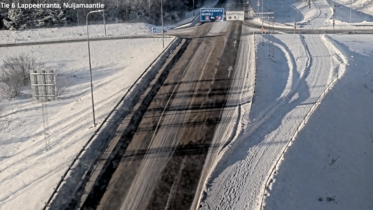 Weather Camera Image Road 6 Lappeenranta, Nuijamaantie, Lappeenranta, Etelä-Karjala