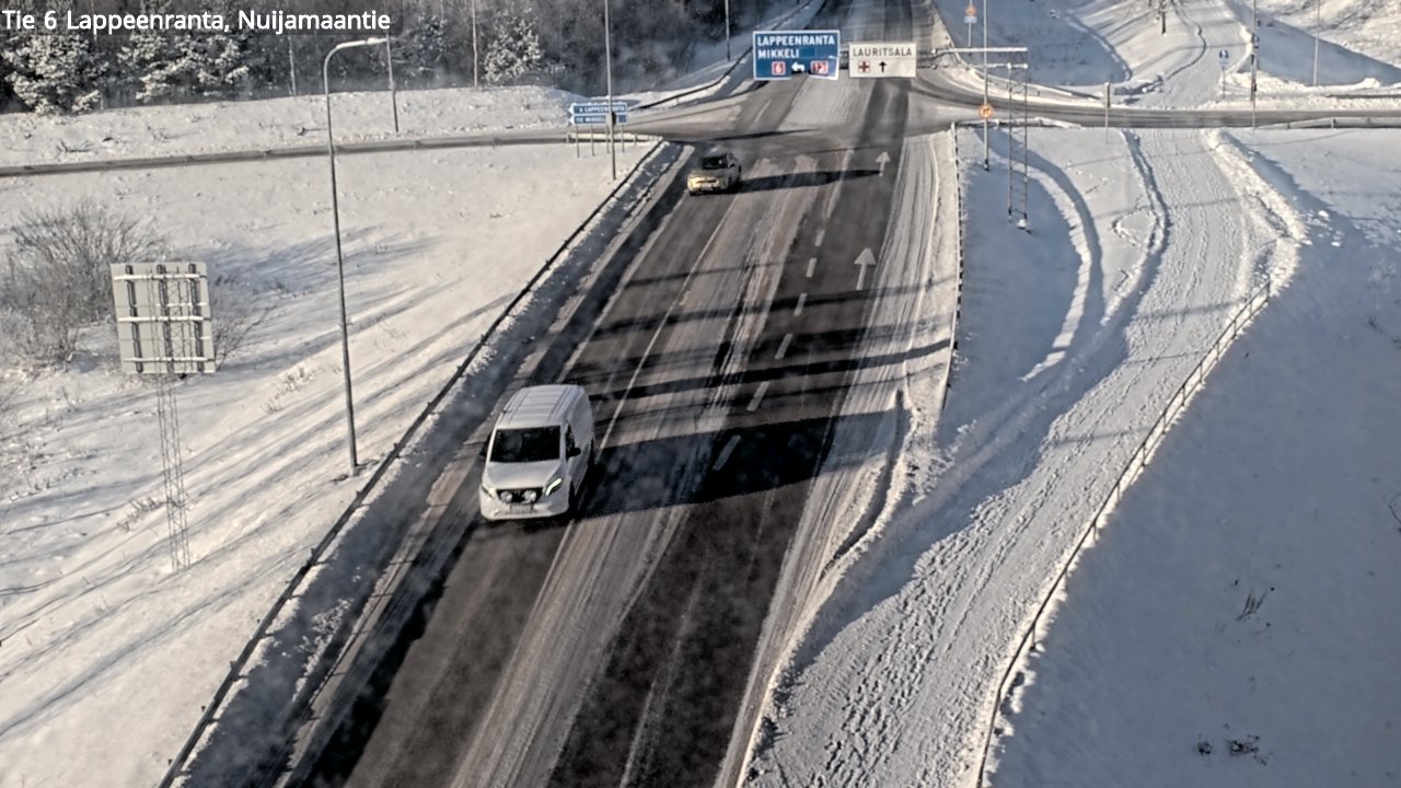 Weather Camera Image Road 6 Lappeenranta, Nuijamaantie, Lappeenranta, Etelä-Karjala