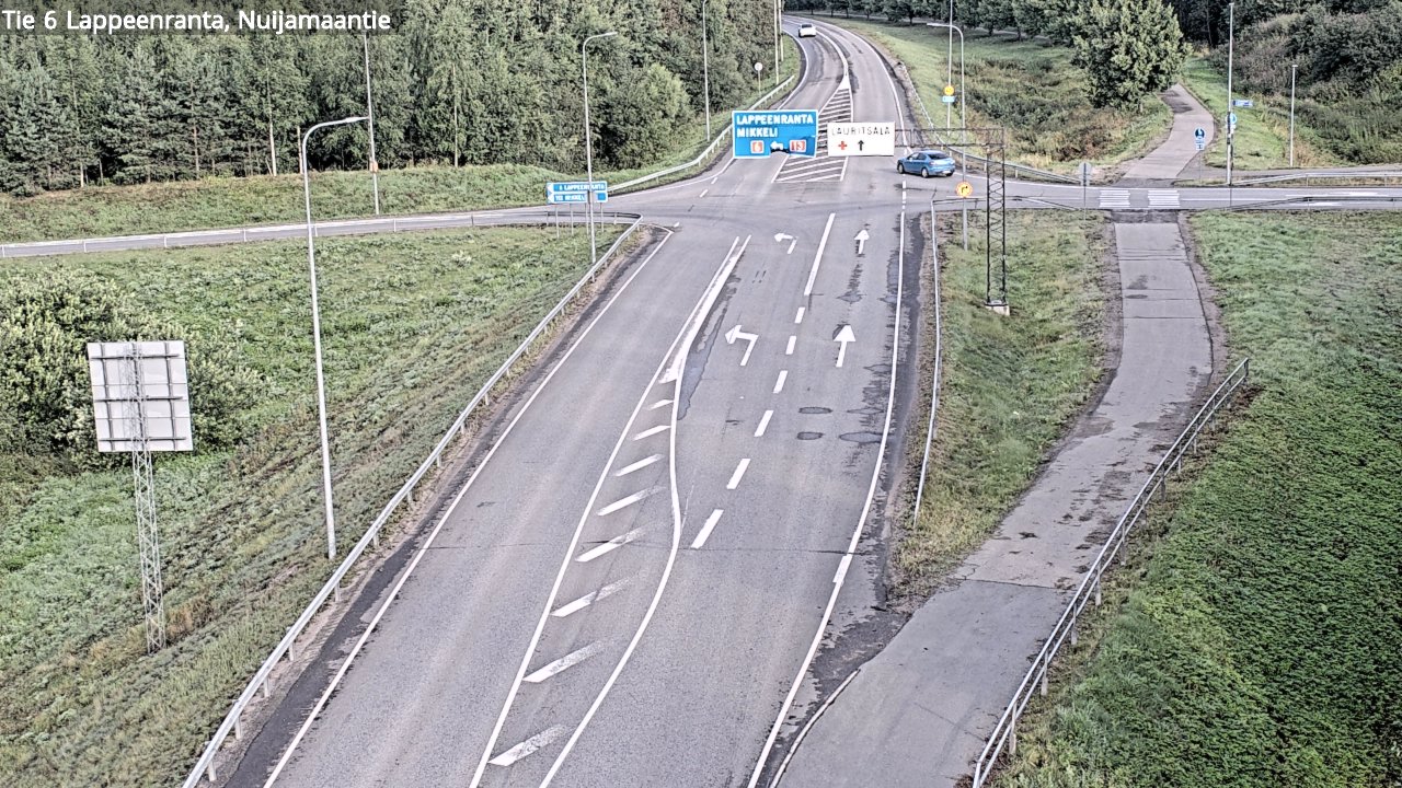 Weather Camera Image Road 6 Lappeenranta, Nuijamaantie, Lappeenranta, Etelä-Karjala