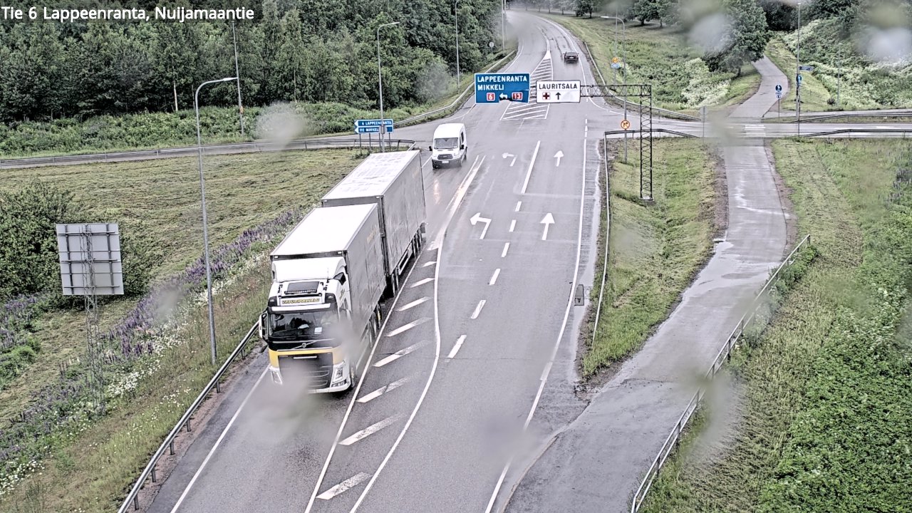 Weather Camera Image Road 6 Lappeenranta, Nuijamaantie, Lappeenranta, Etelä-Karjala