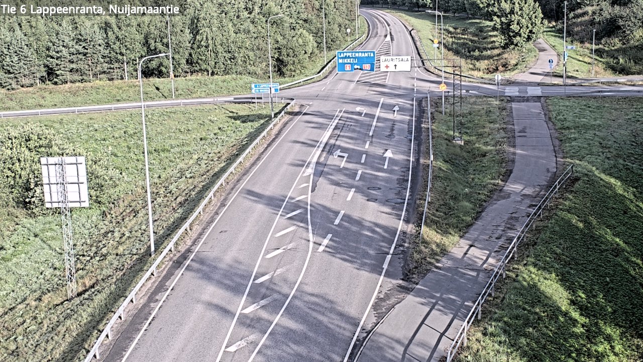 Weather Camera Image Road 6 Lappeenranta, Nuijamaantie, Lappeenranta, Etelä-Karjala