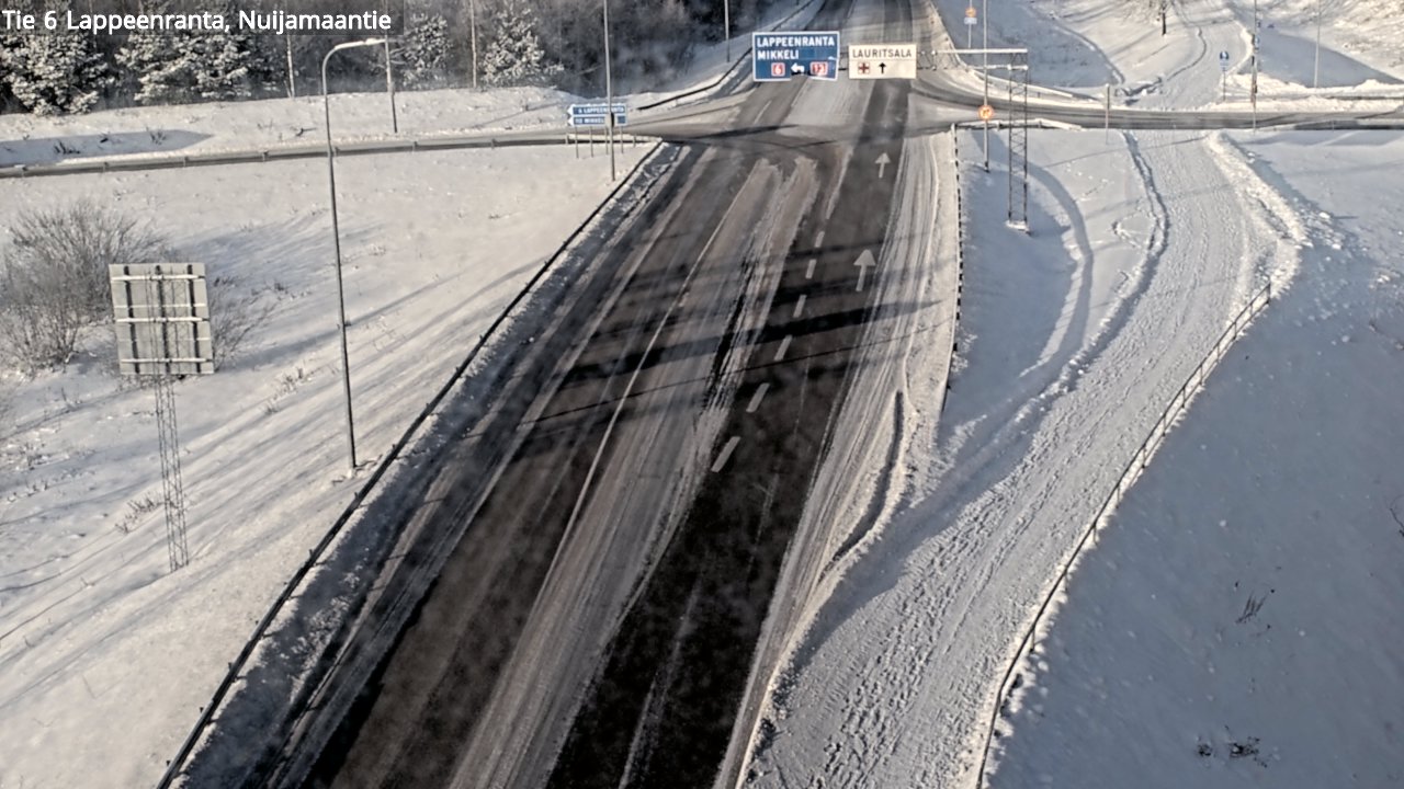 Weather Camera Image Road 6 Lappeenranta, Nuijamaantie, Lappeenranta, Etelä-Karjala