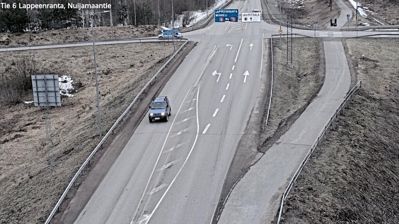 Weather Camera Image Väg 6 Villmanstrand, Nuijamaantie, Lappeenranta, Etelä-Karjala