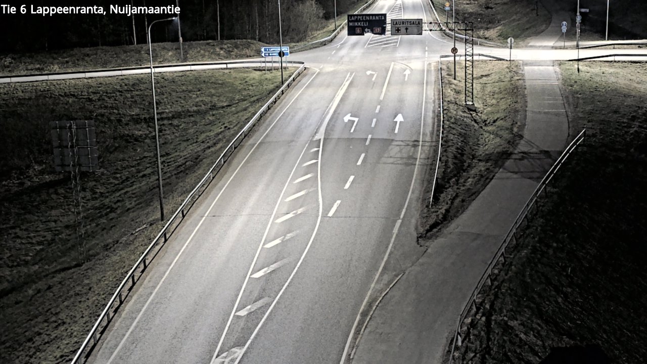Weather Camera Image Road 6 Lappeenranta, Nuijamaantie, Lappeenranta, Etelä-Karjala