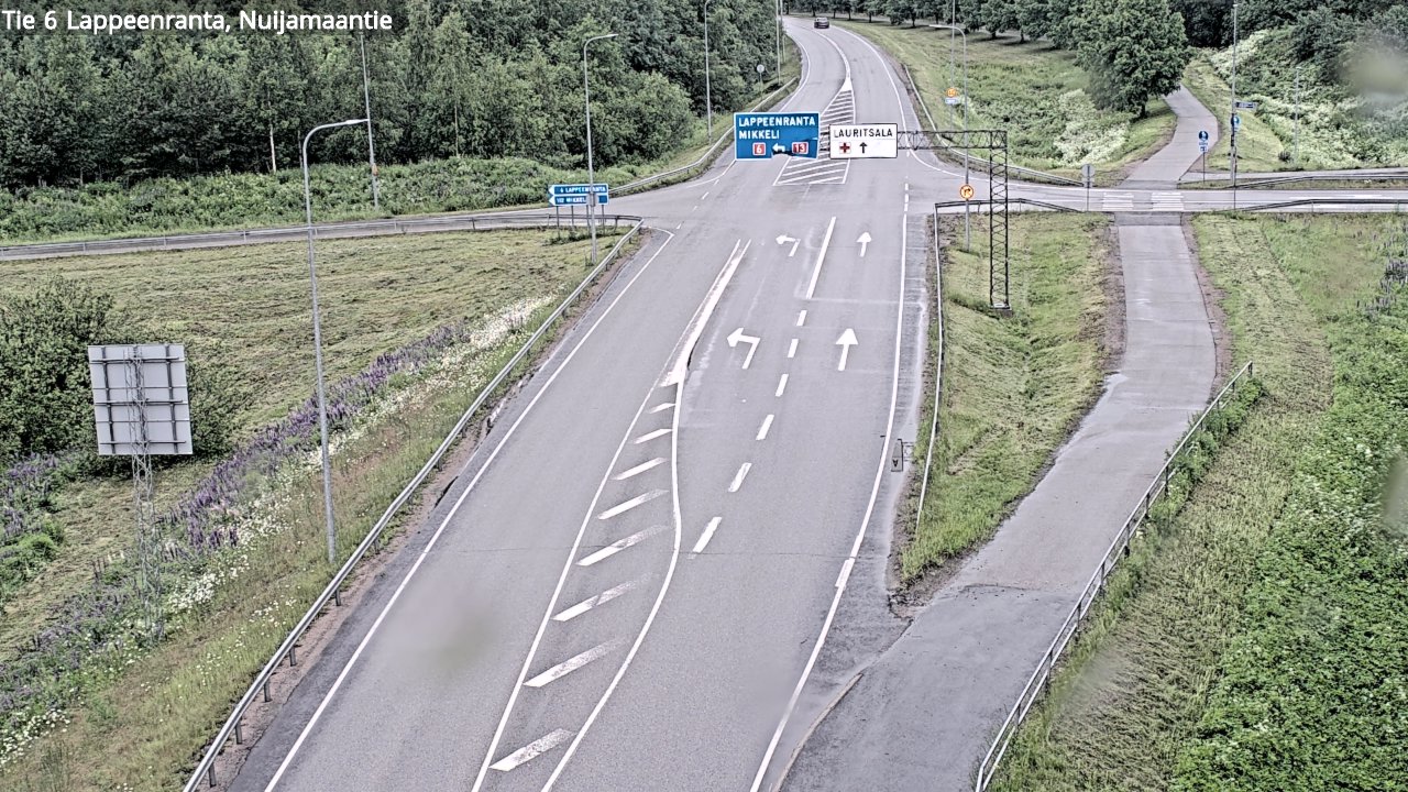 Weather Camera Image Road 6 Lappeenranta, Nuijamaantie, Lappeenranta, Etelä-Karjala