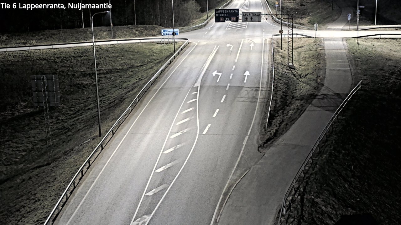 Weather Camera Image Road 6 Lappeenranta, Nuijamaantie, Lappeenranta, Etelä-Karjala