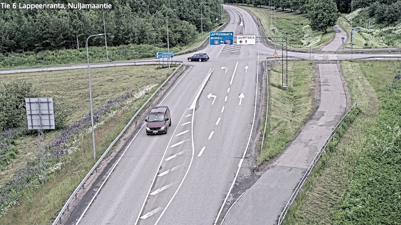 Weather Camera Image Road 6 Lappeenranta, Nuijamaantie, Lappeenranta, Etelä-Karjala