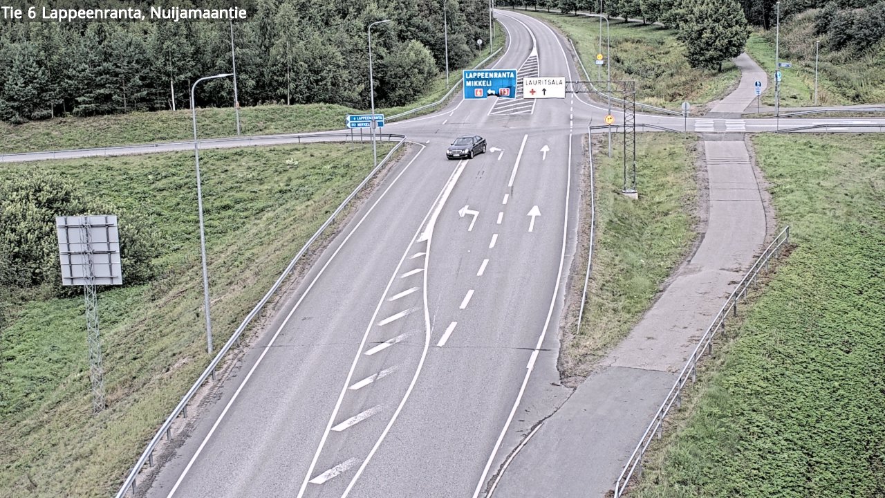 Weather Camera Image Road 6 Lappeenranta, Nuijamaantie, Lappeenranta, Etelä-Karjala