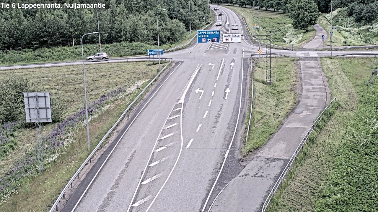 Weather Camera Image Road 6 Lappeenranta, Nuijamaantie, Lappeenranta, Etelä-Karjala