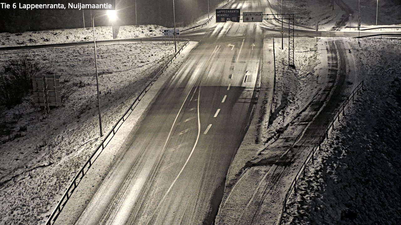 Weather Camera Image Road 6 Lappeenranta, Nuijamaantie, Lappeenranta, Etelä-Karjala