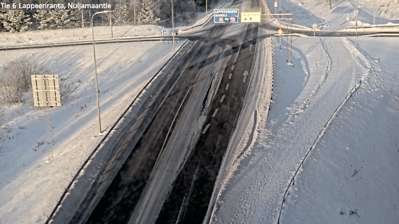 Weather Camera Image Road 6 Lappeenranta, Nuijamaantie, Lappeenranta, Etelä-Karjala