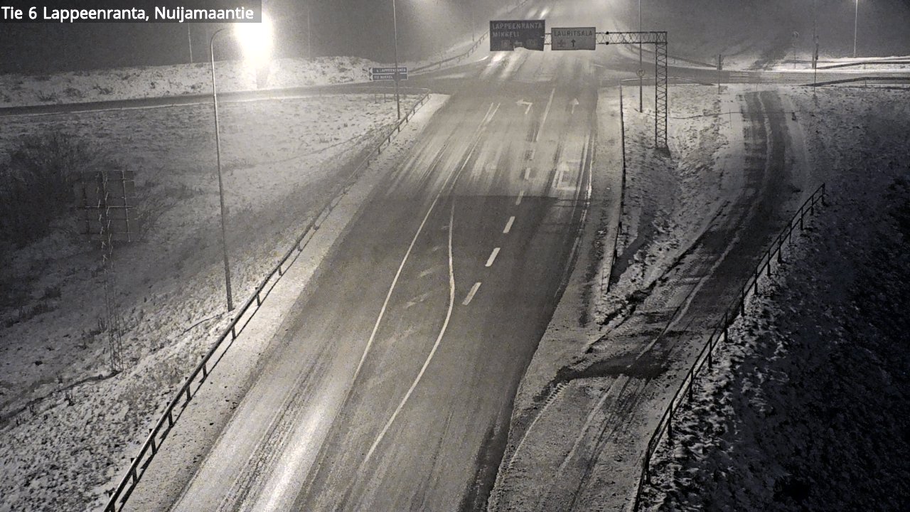 Weather Camera Image Road 6 Lappeenranta, Nuijamaantie, Lappeenranta, Etelä-Karjala