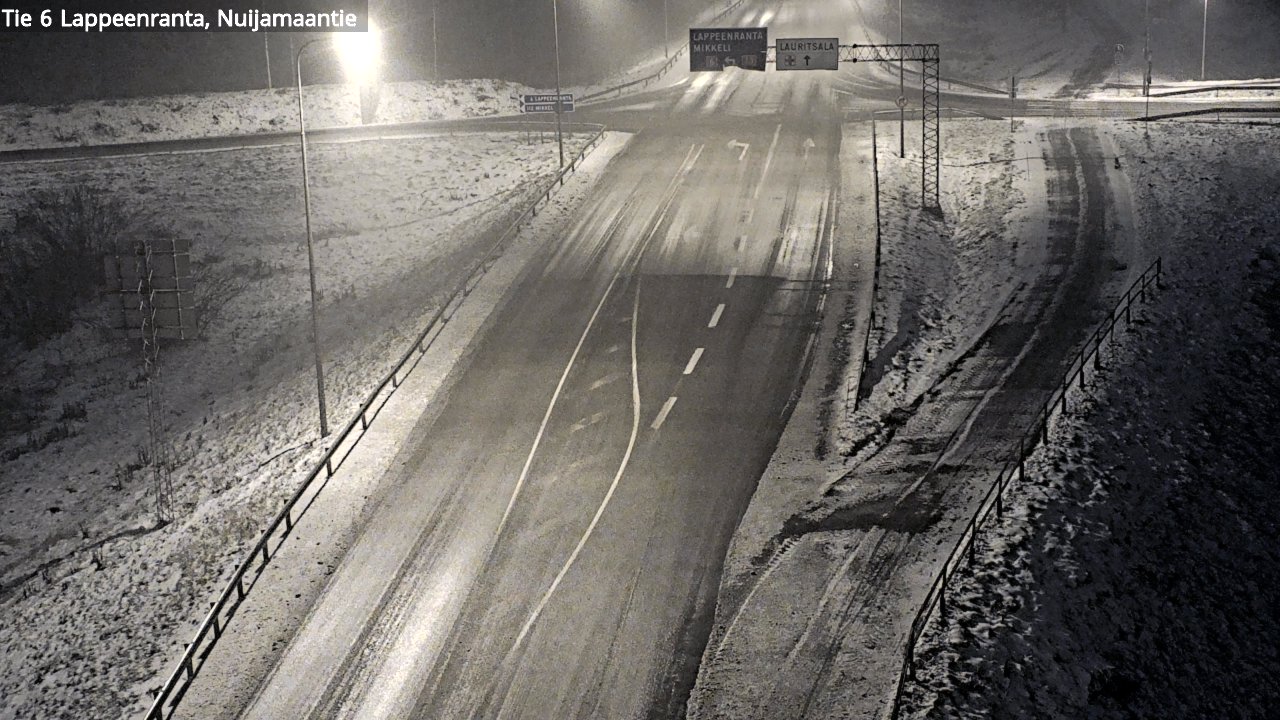 Weather Camera Image Road 6 Lappeenranta, Nuijamaantie, Lappeenranta, Etelä-Karjala