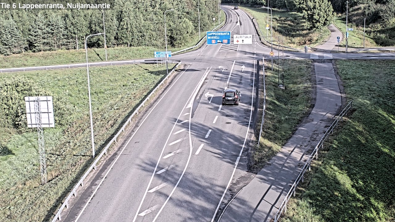Weather Camera Image Road 6 Lappeenranta, Nuijamaantie, Lappeenranta, Etelä-Karjala